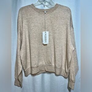Workshop Republic NWT Modal tan Heather lux sweatshirt - L